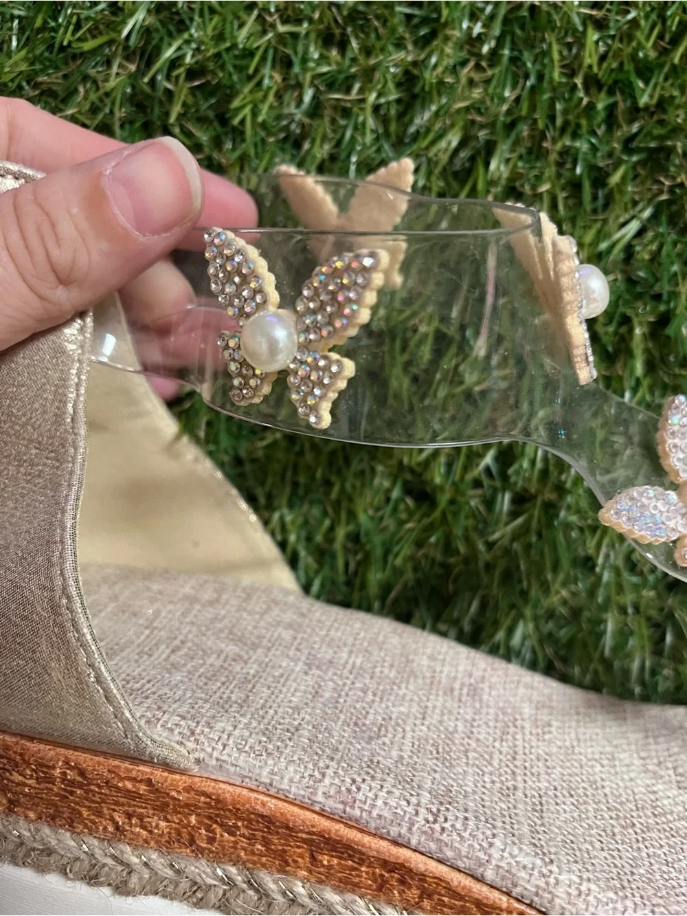 N/A beige espadrille